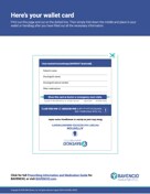 Patient wallet card